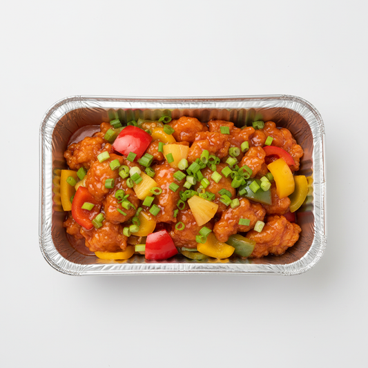 Aluminium Tray z kurczakiem słodko-kwaśnym