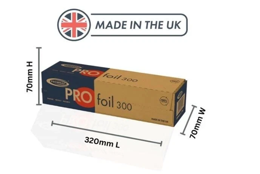 Aluminium Foil Roll 75m x 30cm - Made in the UK - PRO Foil 300 by Prowrap