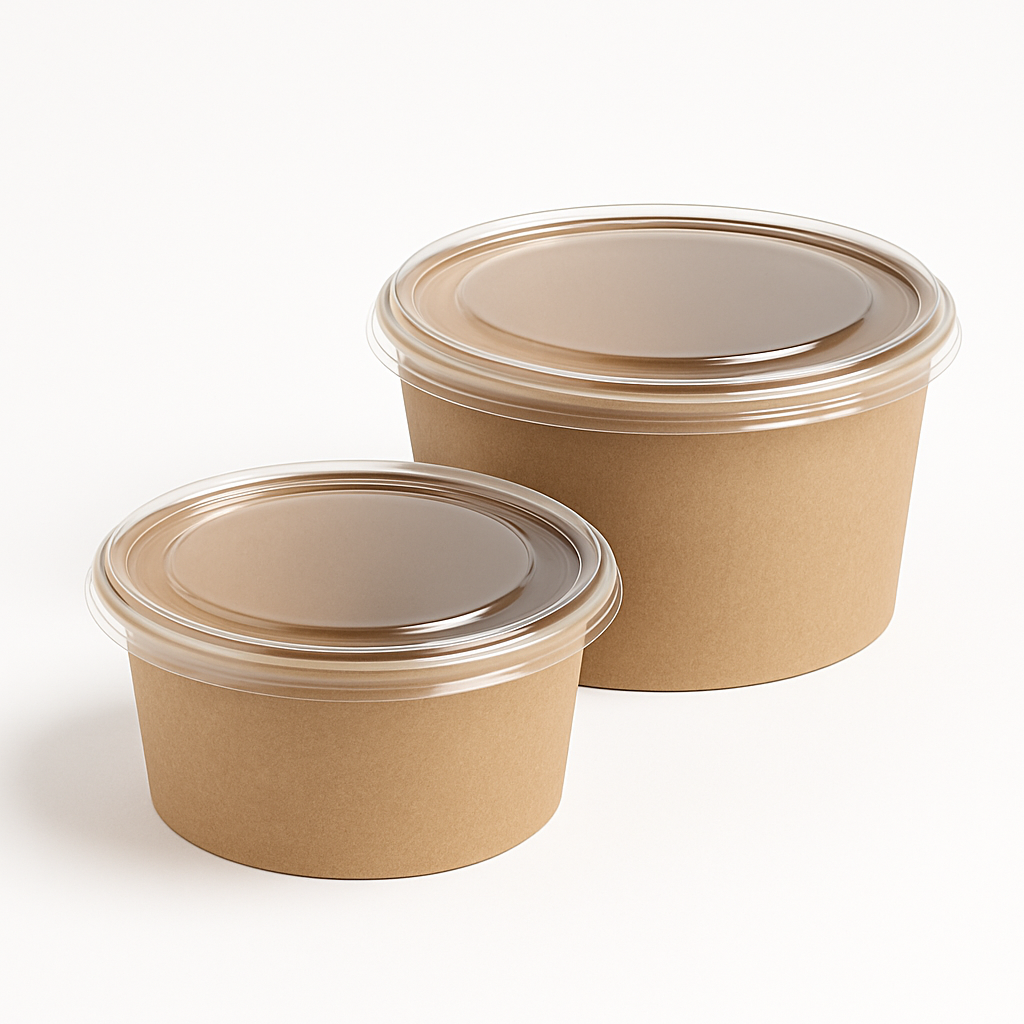 Kraft Paper Bowls & Lids