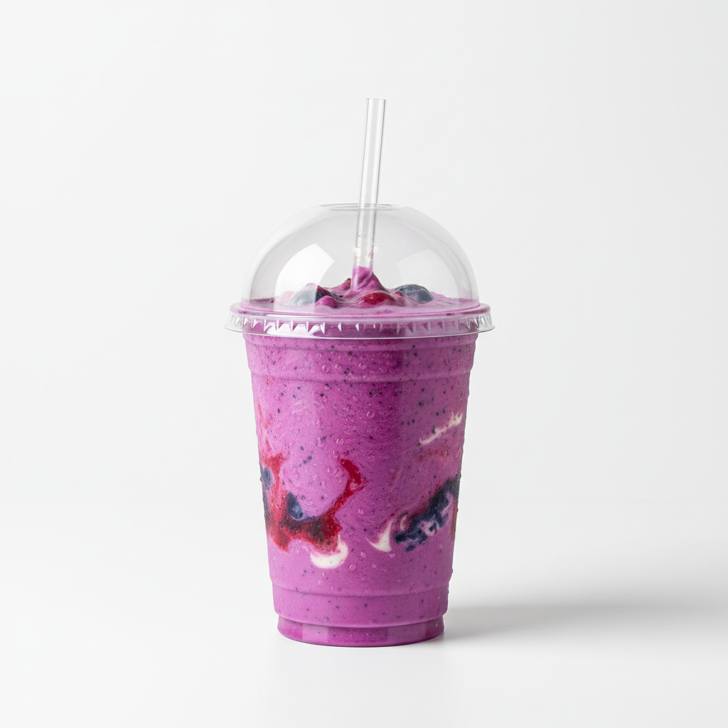 16oz Clear rPET Cup with colorful shake